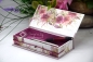 Preview: Stifte-Schachtel mit Klappdeckel ca. 21x10x4cm | Blumenkranz floral | brombeere | Art. Nr. 97040310